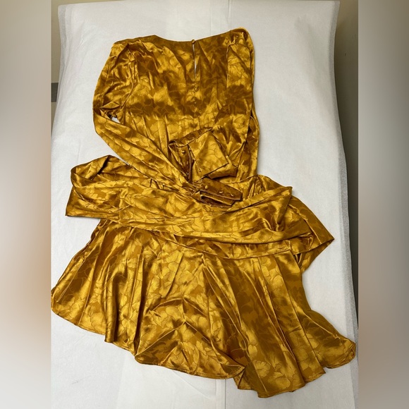 NASTY-GAL Sleek It Real Jacquard Mini Dress🧡 - Picture 10 of 12